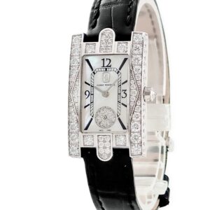 ハリーウィンストン Harry Winston アヴェニュー クラシック オーロラ AVEQHM21WW231 K18WG無垢 純正ダイヤ レディース 腕時計クオーツ ホワイト 【中古】中古美品