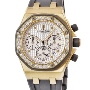 オーデマピゲ AUDEMARS PIGUET ロイヤルオーク オフショア 25986AK.ZZ.D003CA.02 K18YG無垢 純正ダイヤ メンズ 腕時計自動巻き シルバー 【中古】中古美品