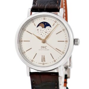 IWC IWC ポートフィノ ミッドサイズ オートマティック ムーンフェイズ IW459011 純正ダイヤ メンズ レディース 腕時計自動巻き シルバー 【中古】