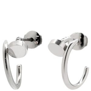 カルティエ Cartier ピアス ジュスト アン クル SM ホワイトゴールド AU750 18K WG フープ B8301236 【箱】 【中古】中古美品
