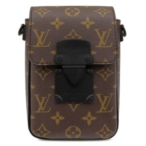 ルイヴィトン LOUIS VUITTON ショルダーバッグ Sロック ヴェルティカル ウエアラブルウォレット モノグラムマカサー モノグラムマカサー ブラック金具 M81522 RFID 【中古】中古美品
