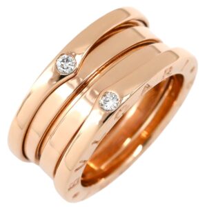 ブルガリ BVLGARI リング 指輪 ビーゼロワン B-zero1 3バンド 4Pダイヤ ピンクゴールド #49(JP9) 18K PG Au750 18K 18金 8.5号 【箱】 【中古】中古美品