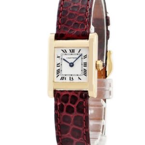 カルティエ Cartier タンク ノーマル クォーツ SM 84710502 K18YG無垢 ノルマル 青針 ローマン レディース 腕時計クオーツ ホワイト 【中古】中古美品