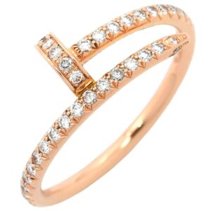 カルティエ Cartier リング 指輪 ジュストアンクル SM セミパヴェダイヤ ピンクゴールド #53(JP13) Au750 11号 B4231400 【中古】