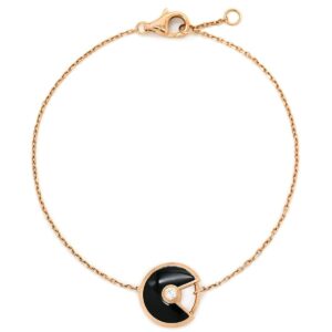 カルティエ Cartier ブレスレット アミュレット ドゥ XS ピンクゴールド 黒 1Pダイヤモンド 750 18金 【中古】