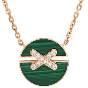 ショーメ CHAUMET ネックレス ジュ ドゥ リアン ハーモニー SM グリーン×ピンクゴールド 緑 マラカイト ダイヤ メダル 750 18K PG 084427 【保証書】 【中古】中古美品