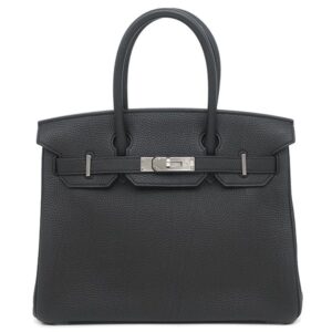 エルメス HERMES ハンドバッグ バーキン30 トゴ ブラック シルバー金具 黒 A 【保存袋】 【中古】中古美品