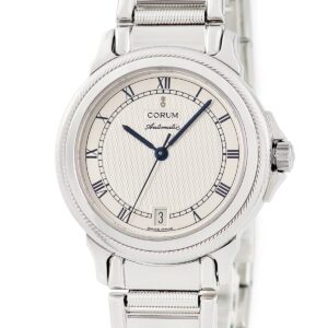 コルム CORUM テンプ メカニック 89.211.20 シルバー デイト 青針 ローマン ギョウシェ メンズ 腕時計自動巻き シルバー 【中古】中古美品