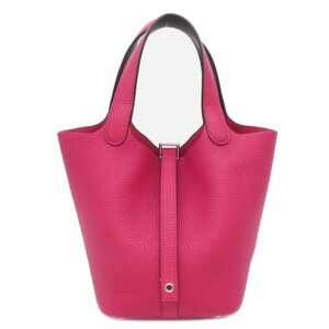 エルメス HERMES ハンドバッグ ピコタンロック 18 PM エクラ トリヨンクレマンス スイフト フランボワーズ×ルージュセリエ シルバー金具 バイカラー Z 【箱】 【中古】新品同様品
