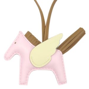 エルメス HERMES バッグチャーム ロデオPM ペガサス アニョーミロ ローズダーリン×クラフト×ジョーヌミルトン ピンク 茶 2025年製 K 【箱】 【中古】未使用保管品