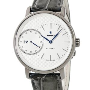 ラドー RADO ダイヤマスター グランセコンド R14129126 未使用 ハイテクセラミック デイト 青針 メンズ 腕時計自動巻き シルバー 【中古】未使用保管品