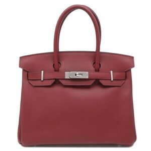 エルメス HERMES ハンドバッグ バーキン30 ジョナサン ルージュヴィフ シルバー金具 赤 Y刻印 【保存袋】 【中古】