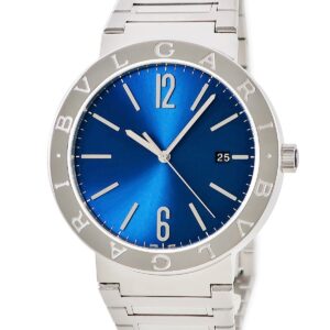 ブルガリ BVLGARI ブルガリブルガリ BB41S 103720 ブルー 青 バー アラビア デイト メンズ 腕時計自動巻き ブルー 【中古】