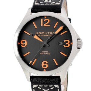ハミルトン HAMILTON カーキ アビエーション エアレース オート 42mm H76535731 新品同様 レッドブル メンズ 腕時計自動巻き ブラック 【中古】新品同様品