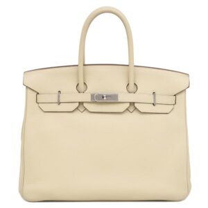 エルメス HERMES ハンドバッグ バーキン35 トリヨンクレマンス パーシュマン シルバー金具 □M 【箱】 【中古】中古美品