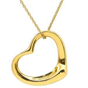 ティファニー Tiffany & Co ネックレス オープンハート イエローゴールド T＆Co. 18K 18金 750 YG エルサペレッティ 【中古】中古美品