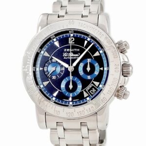 ゼニス ZENITH エルプリメロ レインボー クロノグラフ 01/02.0461.400 ブルー ブラック デイト タキメーター メンズ 腕時計自動巻き ブルー 【中古】中古品