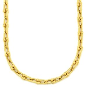 ティファニー Tiffany & Co ネックレス ハードウェア スモールリンク イエローゴールド T&Co. 18K 750 YG チェーン 60153062 【箱】 【中古】中古美品