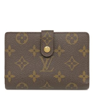 【★3％OFFクーポン】ルイヴィトン LOUIS VUITTON 二つ折り財布 ポルトモネ ビエ ヴィエノワ モノグラムキャンバス モノグラム ゴールド金具 茶 がま口 M61663 MI2059 【保存袋】 【中古】中古品