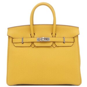 エルメス HERMES ハンドバッグ バーキン25 トゴ ジョーヌアンブル シルバー金具 黄色 B刻印(2023年製) 【箱】 【中古】