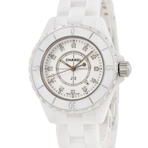 シャネル CHANEL J12 H1628 純正12Pダイヤ 白セラミック ホワイト レディース 腕時計クオーツ ホワイト 【中古】