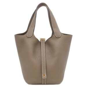 エルメス HERMES ハンドバッグ ピコタンロックPM トリヨンクレマンス エトゥープ ゴールド金具 グレージュ U 【箱】 【中古】