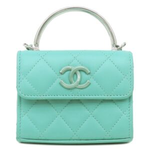 シャネル CHANEL ショルダーバッグ ミニミニマトラッセ ラムスキン ライトブルー シルバー金具 水色 ポシェット AP3708 ランダムシリアル 【保存袋】 【中古】中古美品