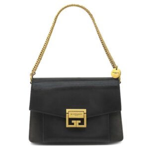 ジバンシイ GIVENCHY 2WAYバッグ GV3 スモール チェーンバッグ レザー スウェード ブラック ゴールド金具 黒 ショルダー ハンドバッグ BB501CB033 【中古】中古美品