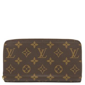 【★3％OFFクーポン】ルイヴィトン LOUIS VUITTON 長財布 ジッピー ウォレット モノグラムキャンバス モノグラム ゴールド金具 茶 ラウンドファスナー M42616 MI1118 【箱】 【中古】中古美品