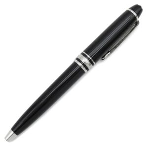 モンブラン Montblanc ボールペン マイスターシュテュック プラチナ モーツアルト メタル プレシャスレジン ブラック×シルバー インク切れ ミニサイズ 108750 【中古】