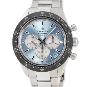 ゼニス ZENITH クロノマスター スポーツ ヨシダスペシャル 03.3106.3600/55.Ｍ3100 水色 アイスブルー 限定 メンズ 腕時計自動巻き ブルー 【中古】