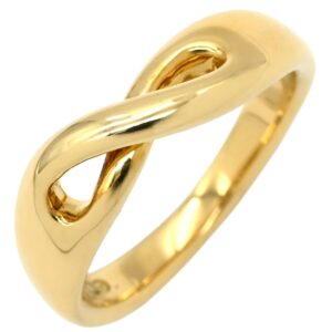ティファニー Tiffany & Co リング 指輪 インフィニティ イエローゴールド T&Co. Au750 18K 18金 ウェーブ メビウス 希少 10号 【中古】新品同様品