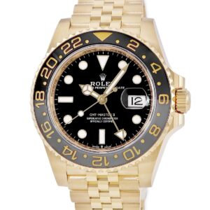 ロレックス ROLEX GMTマスターII 126718GRNR ランダム番 K18YG無垢 ブラック ベンツ針 5連 ジュビリー メンズ 腕時計自動巻き ブラック 【中古】
