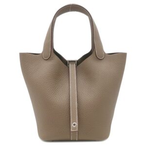 エルメス HERMES ハンドバッグ ピコタンロック 18 PM トリヨンクレマンス エトゥープ シルバー金具 グレージュ 2025年製 K 【箱】 【中古】未使用保管品