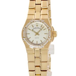 ヴァシュロン・コンスタンタン VACHERON CONSTANTIN オーヴァーシーズ 16550/423J-8884 K18YG無垢 純正ダイヤ レディース 腕時計クオーツ シルバー 【中古】中古美品