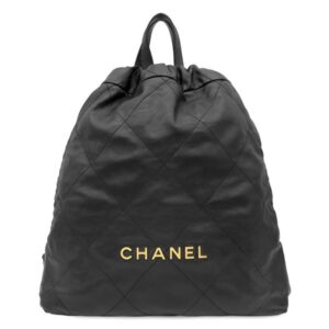 シャネル CHANEL リュック・デイパック シャネル22 バッグパック カーフ ブラック ゴールド金具 黒 チェーンリュック AS3313 ランダムシリアル 【保存袋】 【中古】中古美品