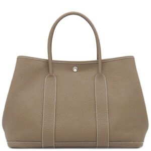 エルメス HERMES トートバッグ ガーデンパーティー PM ネゴンダ エトゥープ シルバー金具 グレージュ C刻印 【中古】