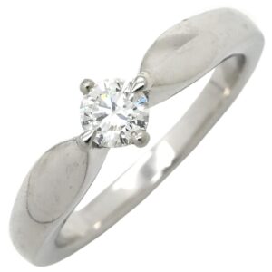 ブルガリ BVLGARI リング 指輪 ダイヤモンドリング プラチナシルバー Pt 1粒 ダイヤ 0.18ct 6号 【中古】