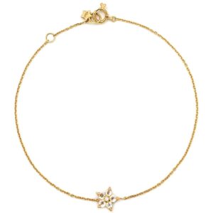 スタージュエリー STAR JEWELRY ブレスレット ダイヤモンド チェーンブレス ゴールド 10 YG 星 STAR 【中古】