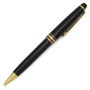 モンブラン Montblanc ボールペン マイスターシュテュック ゴールドコーティング クラシック GP プレシャスレジン ブラック×ゴールド 黒 筆記確認済 黒インク 132453 【中古】