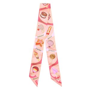 エルメス HERMES スカーフ ツイリー シルク ローズプードル×コライユ×イエロー 【FUNNY ICE CREAM/ファニー アイスクリーム】 H064109S 【箱】 【中古】未使用保管品