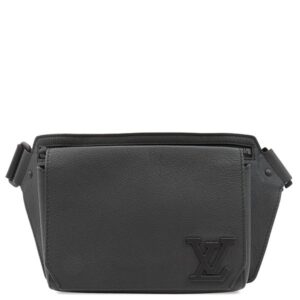 ルイヴィトン LOUIS VUITTON ボディバッグ テイクオフ スリング グレインレザー ブラック ブラック金具 黒 ウエストバック M57081 RFID 【中古】