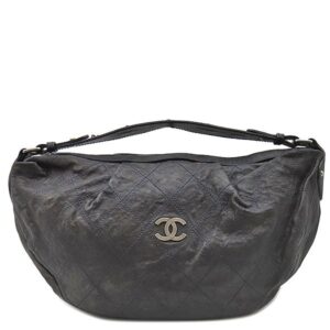 シャネル CHANEL ショルダーバッグ ワイルドステッチ ワンショルダー キャビアスキン ブラック ヴィンテージ金具 黒 青 ココマーク 10****** 【保存袋】 【中古】