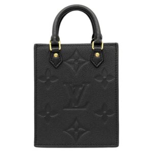 ルイヴィトン LOUIS VUITTON 2WAYバッグ プティット サックプラ モノグラムアンプラント ノワール ゴールド金具 黒 ショルダー M81417 RFID 【中古】