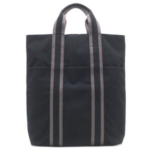 エルメス HERMES トートバッグ フールトゥ カバス コットン ブラック 黒 グレー キャンバス トート 【中古】