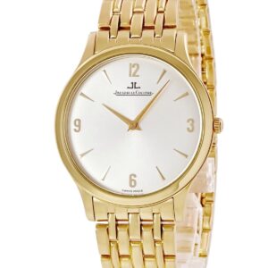 ジャガールクルト JAEGER LECOULTRE マスター ウルトラスリム 145.1.79 145.110.792 K18YG無垢 イエローゴールド メンズ 腕時計手巻き シルバー 【中古】中古美品