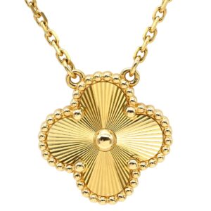 ヴァンクリーフアーペル Van Cleef & Arpels ネックレス ヴィンテージ アルハンブラ ペンダント イエローゴールド Au750 18K ギヨシェ VCARP4KL00 【中古】中古美品