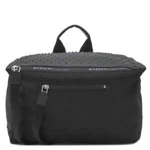 ジバンシイ GIVENCHY 2WAYバッグ パンドラ スタッズ ナイロン レザー ブラック シルバー金具 ハンドバッグ ショルダーバッグ 【中古】
