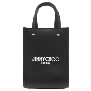 ジミーチュウ JIMMY CHOO 2WAYバッグ MINI N/S TOTE ANR レザー ブラック シルバー金具 トート ショルダーバッグ 黒 【中古】新品同様品