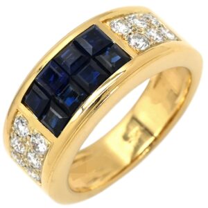 カルティエ Cartier リング 指輪 ディアボロ ブルー×イエローゴールド #50(JP10) サファイア ダイヤ 18K 750 YG 10号 【中古】中古品